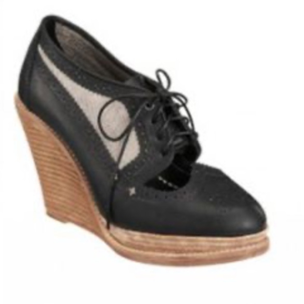 Rag & Bone Laser Cut Oxford Wingtip Wedge Shoes Sz 11